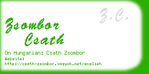 zsombor csath business card